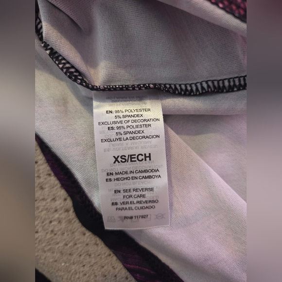 New women's XS head slim dri-motion tank top pink purple & black - Picture 11 of 12